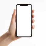 white phone screen background